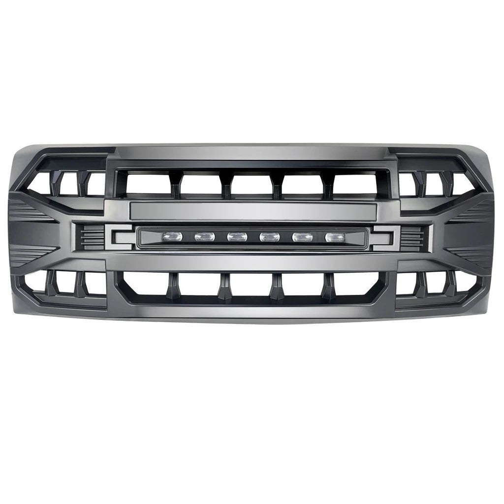 American Mod Grille, Armor, With Light Cutouts, Matte Black, ABS Plastic – AMFMAA00114