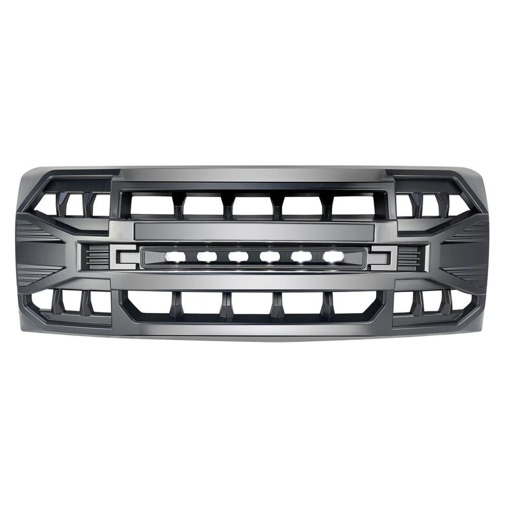 American Mod Grille, Armor, With Light Cutouts, Matte Black, ABS Plastic – AMFMAA00114