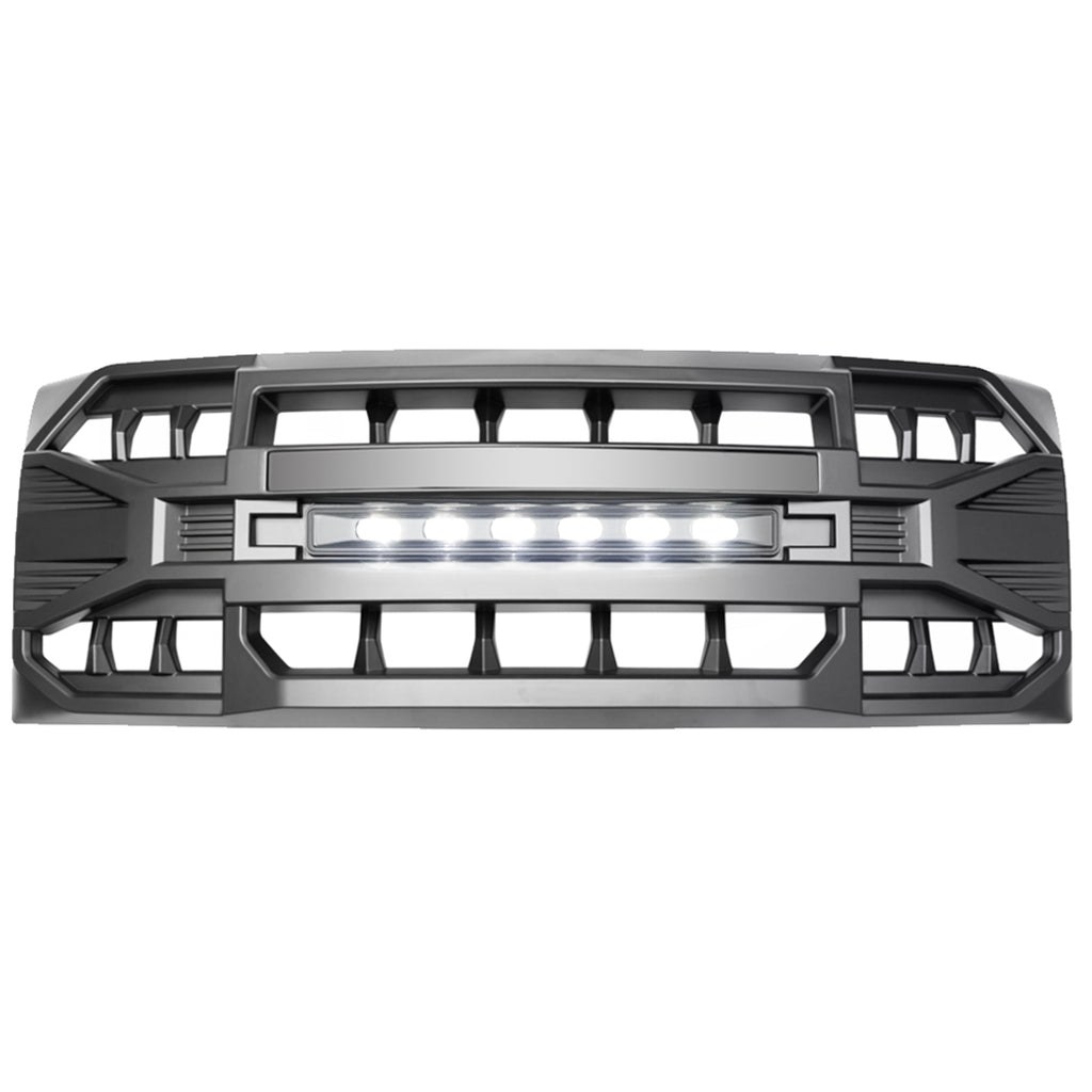 American Mod Grille, Armor, With Light Cutouts, Matte Black, ABS Plastic – AMFMAA00114