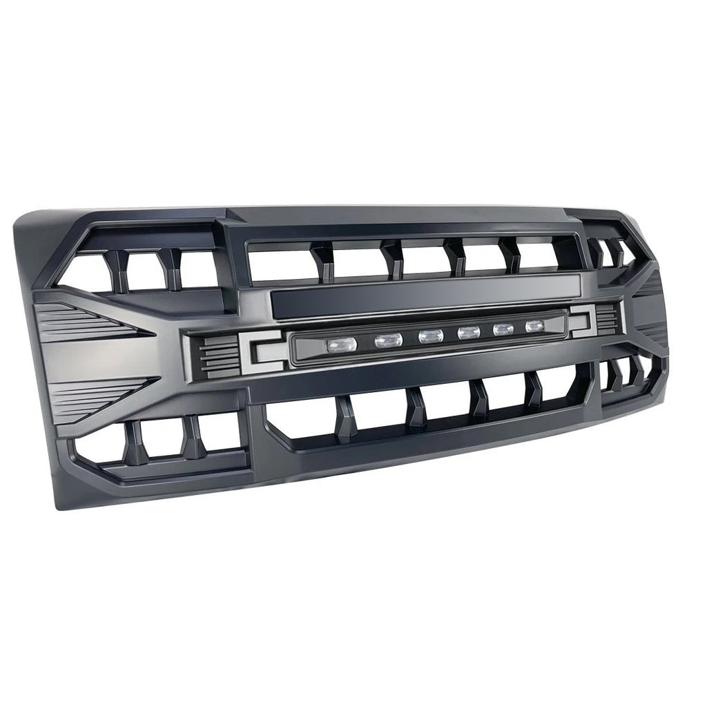 American Mod Grille, Armor, With Light Cutouts, Matte Black, ABS Plastic – AMFMAA00114
