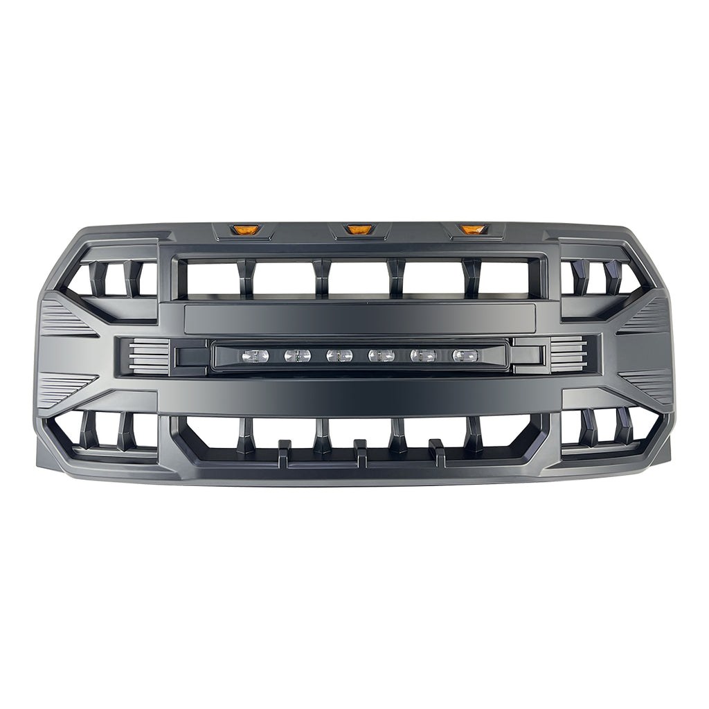 American Mod Grille, Armor, With Light Cutouts, Matte Black, ABS Plastic – AMFMAA00115