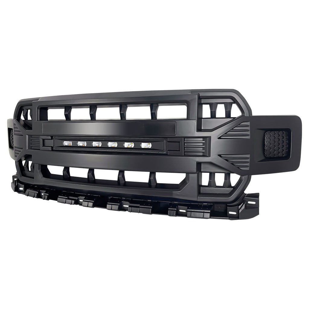 American Mod Grille, Armor, With Light Cutouts, Matte Black, ABS Plastic – AMFMAA00120