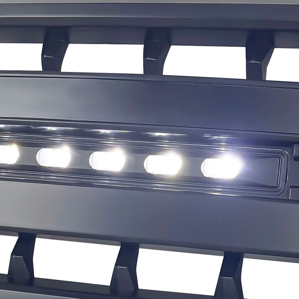 American Mod Grille, Armor, With Light Cutouts, Matte Black, ABS Plastic – AMFMAA00120