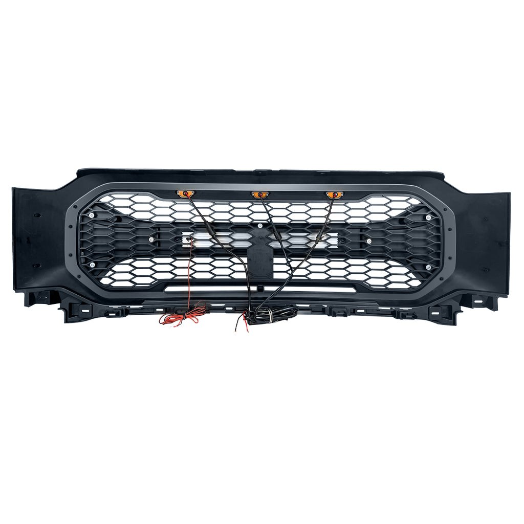 American Mod Grille, Armor, With Light Cutouts, Matte Black, ABS Plastic – AMFMAA00121