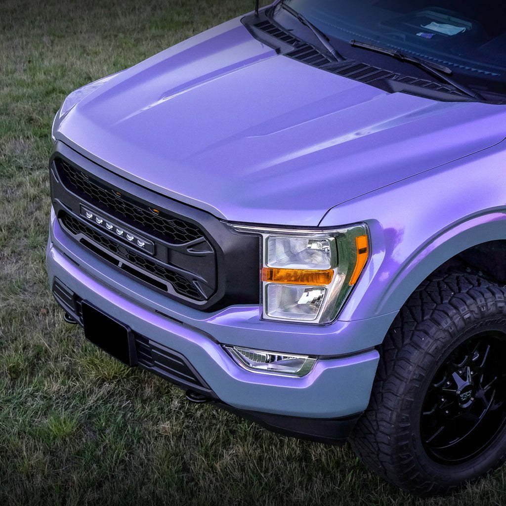 American Mod Grille, Armor, With Light Cutouts, Matte Black, ABS Plastic – AMFMAA00121