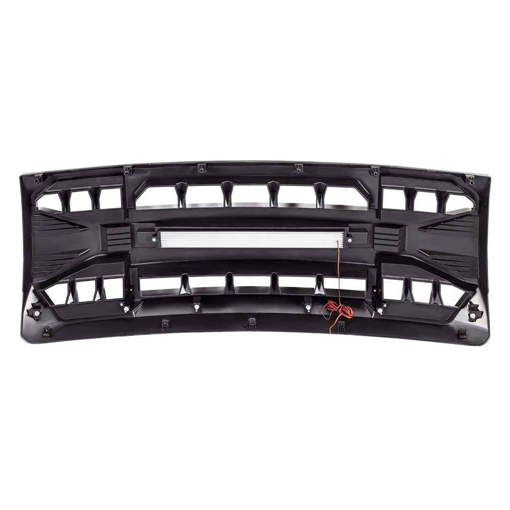 American Mod Grille, Armor, With Light Cutouts, Gloss Black, ABS Plastic – AMFMAA00129