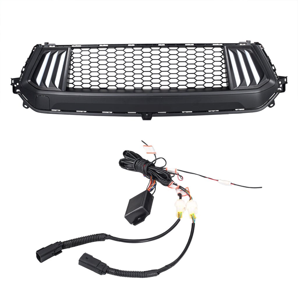 American Mod Grille, Knife, With Light Cutouts, Matte Black, ABS Plastic – AMFMCA00105