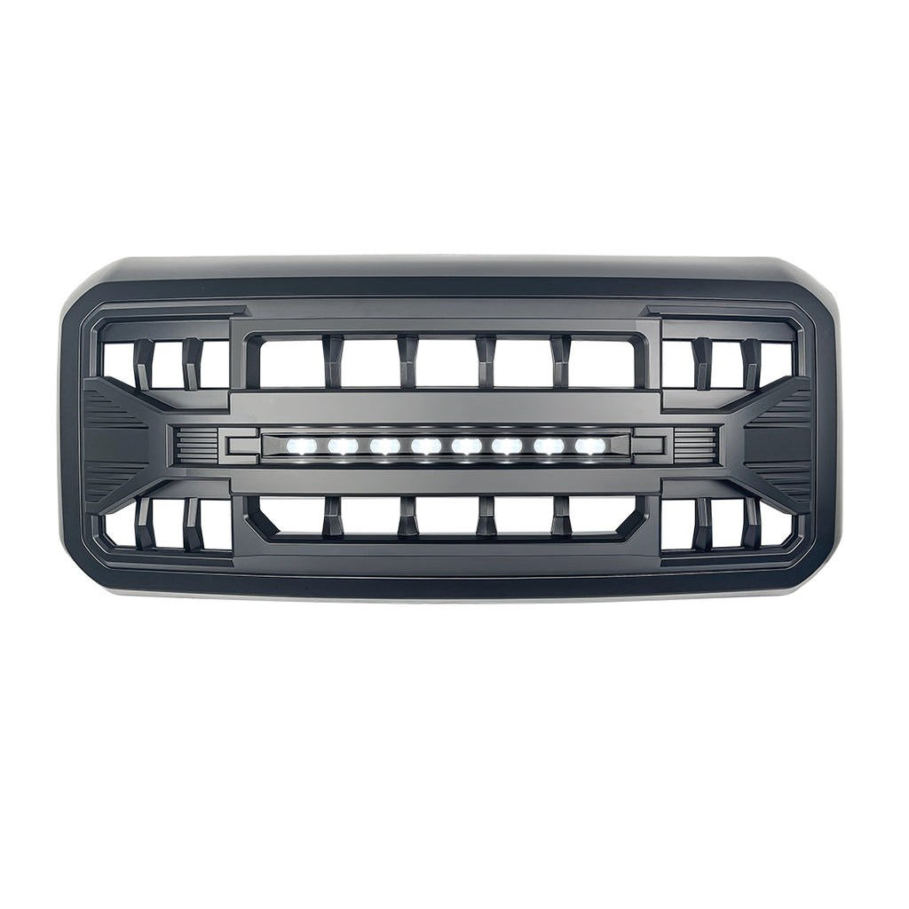 American Mod Grille, Armor, With Light Cutouts, Matte Black, ABS Plastic – AMFMFA00105