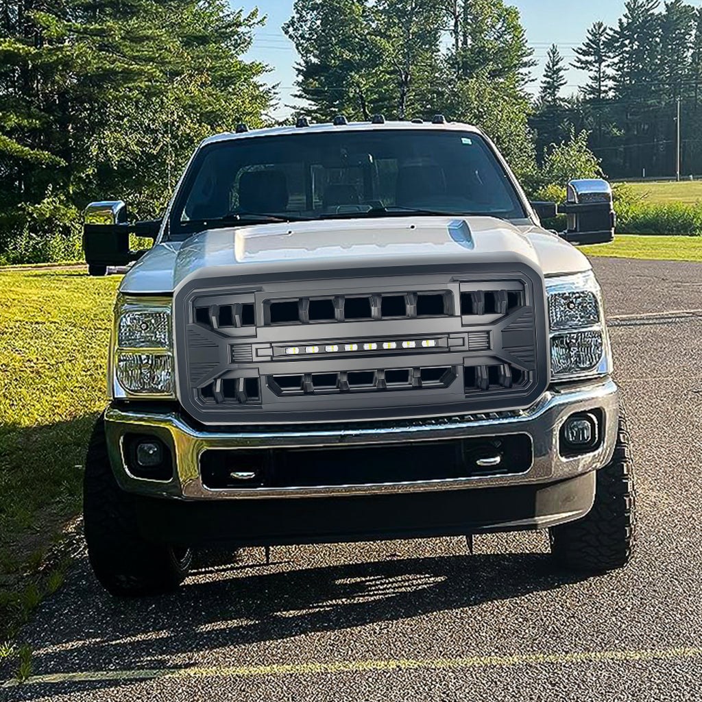American Mod Grille, Armor, With Light Cutouts, Matte Black, ABS Plastic – AMFMFA00105