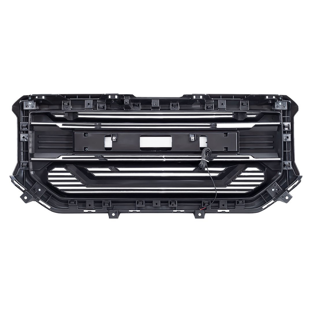 American Mod Grille, Armor, With Light Cutout, Gloss Black, ABS Plastic – AMGMAA00102