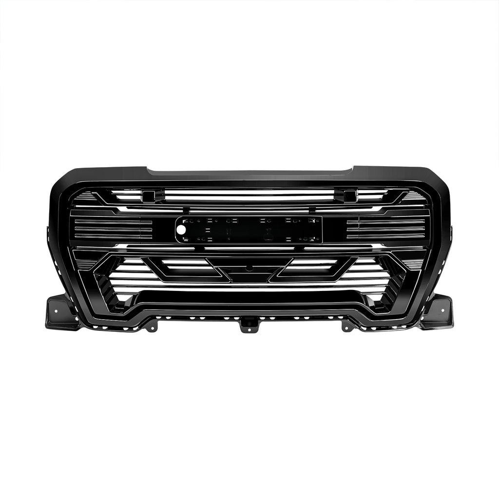 American Mod Grille, Armor, Gloss Black, ABS Plastic, With Emblem Base/ Wiring Harness/ Mounting Hardware – AMGMAA00111