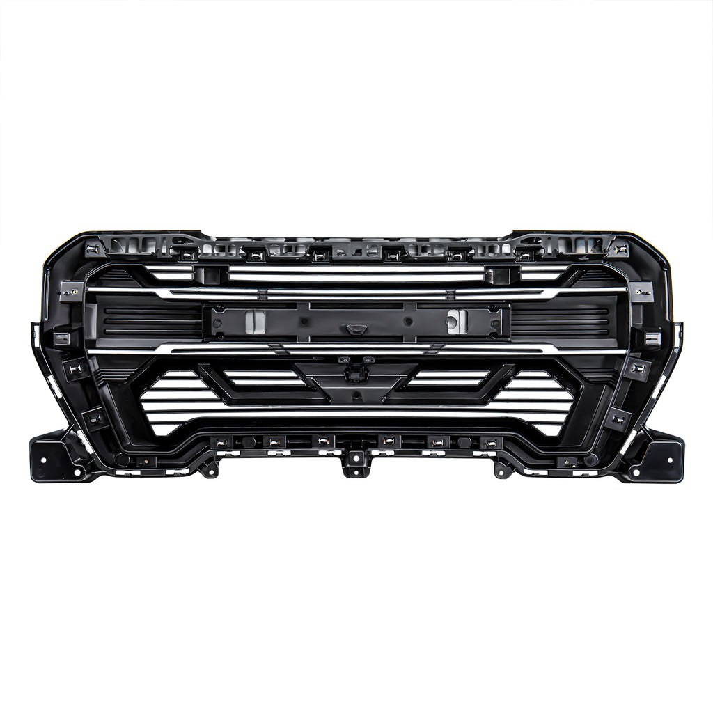 American Mod Grille, Armor, Gloss Black, ABS Plastic, With Emblem Base/ Wiring Harness/ Mounting Hardware – AMGMAA00111
