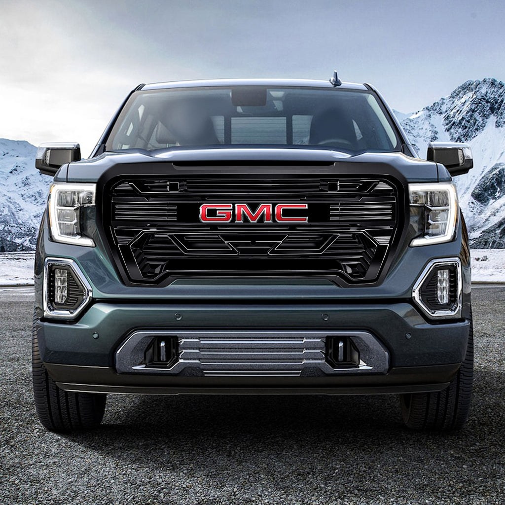 American Mod Grille, Armor, Gloss Black, ABS Plastic, With Emblem Base/ Wiring Harness/ Mounting Hardware – AMGMAA00111