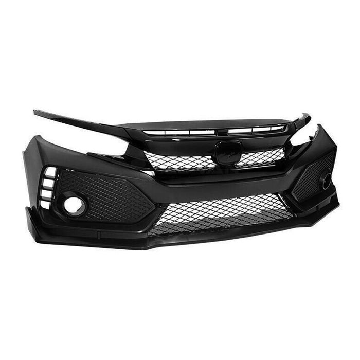 American Mod Bumper Cover, Type R Style, With Light Cutout, Polypropylene, Matte Black, Unpainted – AMHMAA01119