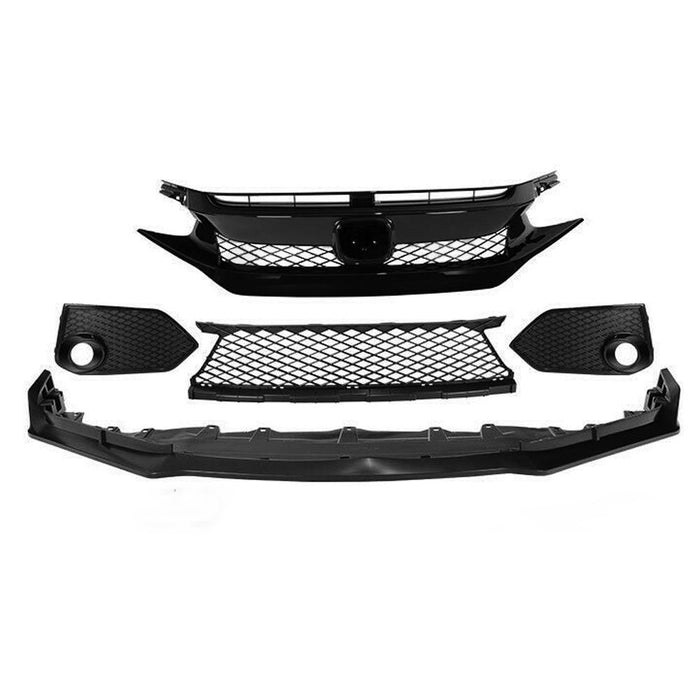 American Mod Bumper Cover, Type R Style, With Light Cutout, Polypropylene, Matte Black, Unpainted – AMHMAA01119