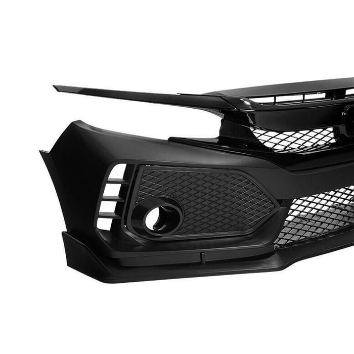 American Mod Bumper Cover, Type R Style, With Light Cutout, Polypropylene, Matte Black, Unpainted – AMHMAA01119