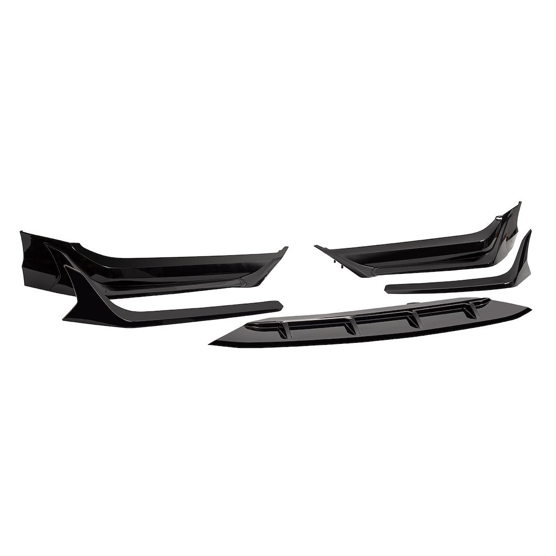 American Mod Spoiler, Front Spoiler, Aero Dynamic, Without Lights, ABS Plastic, Crystal Black Pearl – AMHMBA00203