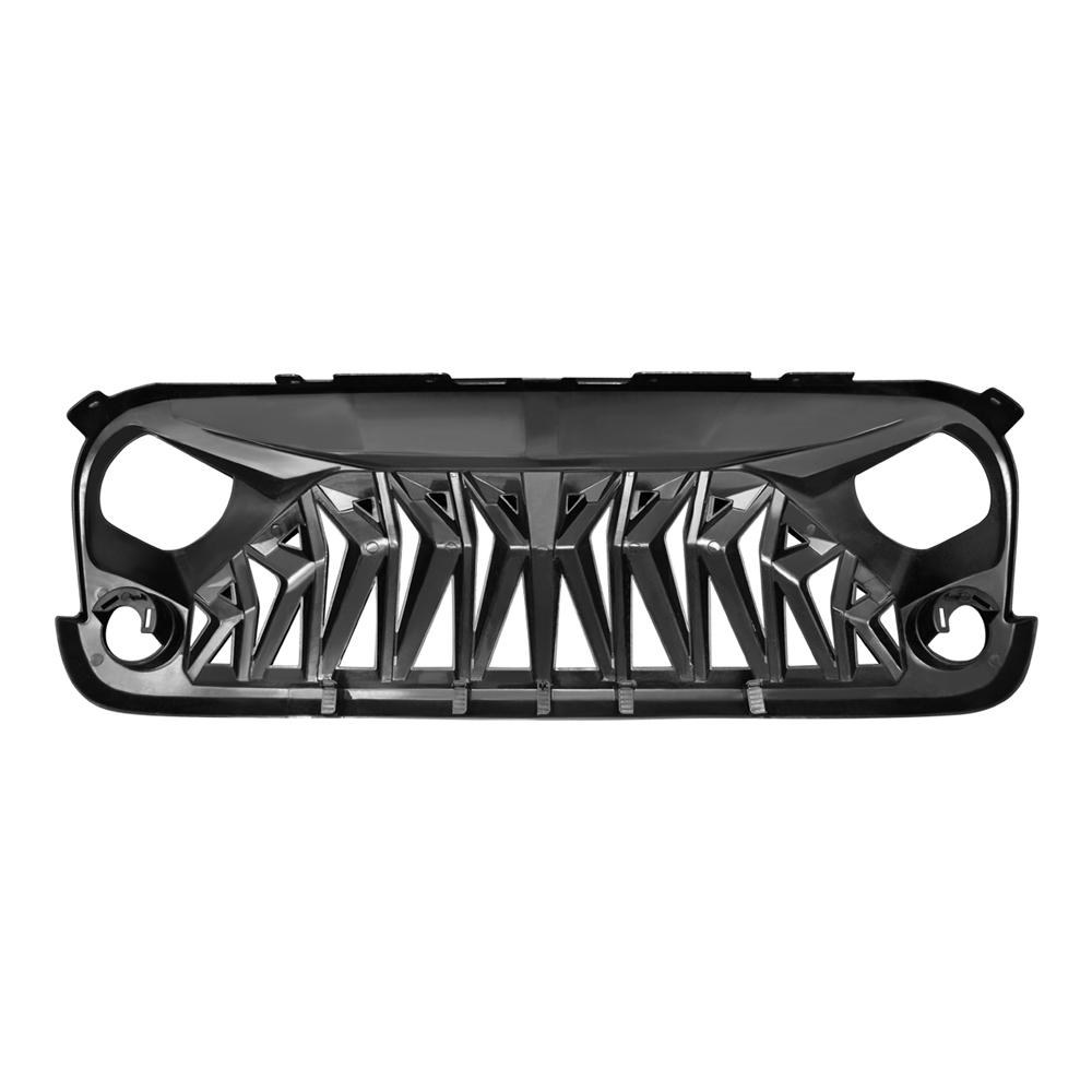 American Mod Grille, Shark, With Light Cutouts, Matte Black, ABS Plastic – AMJPAA00106