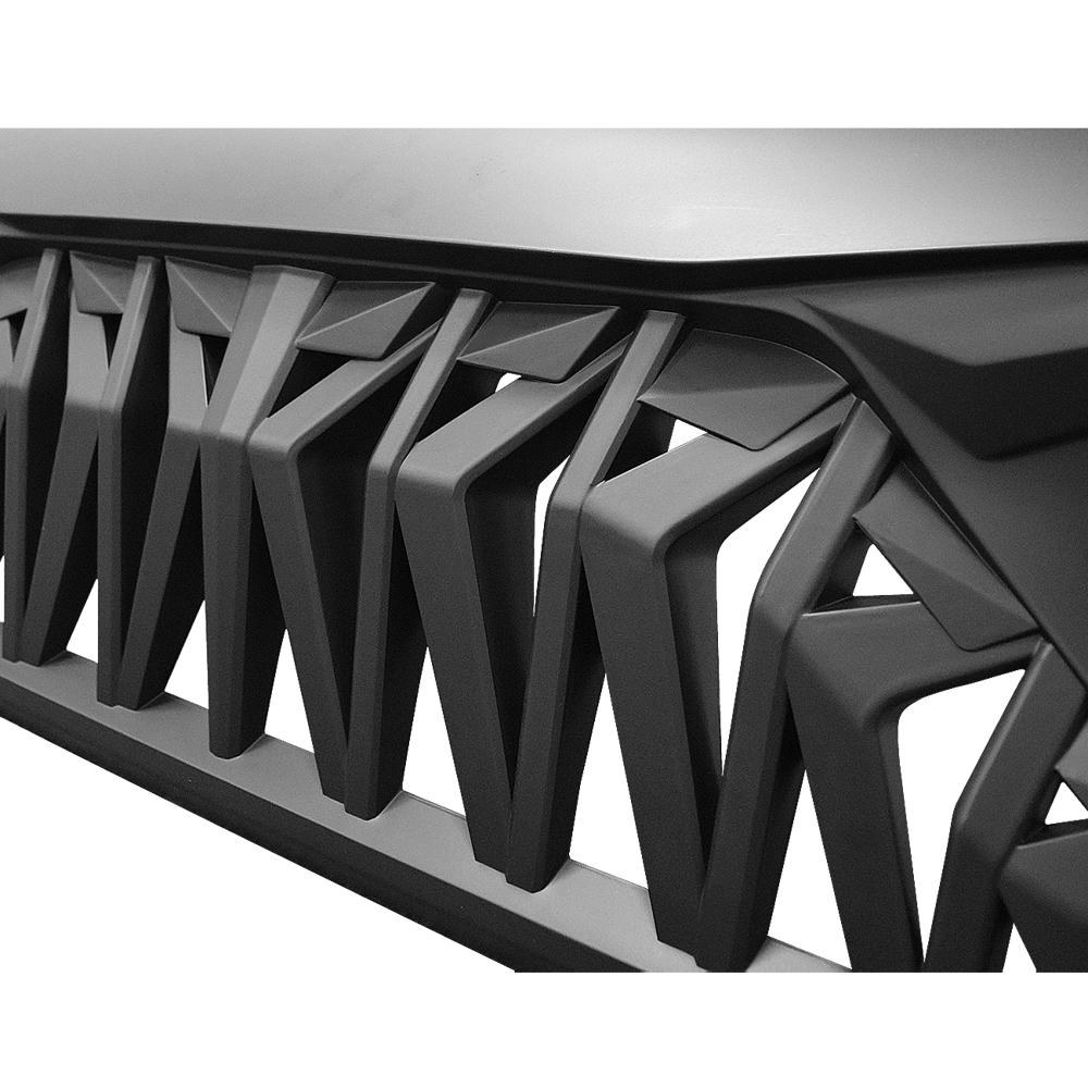 American Mod Grille, Shark, With Light Cutouts, Matte Black, ABS Plastic – AMJPAA00106