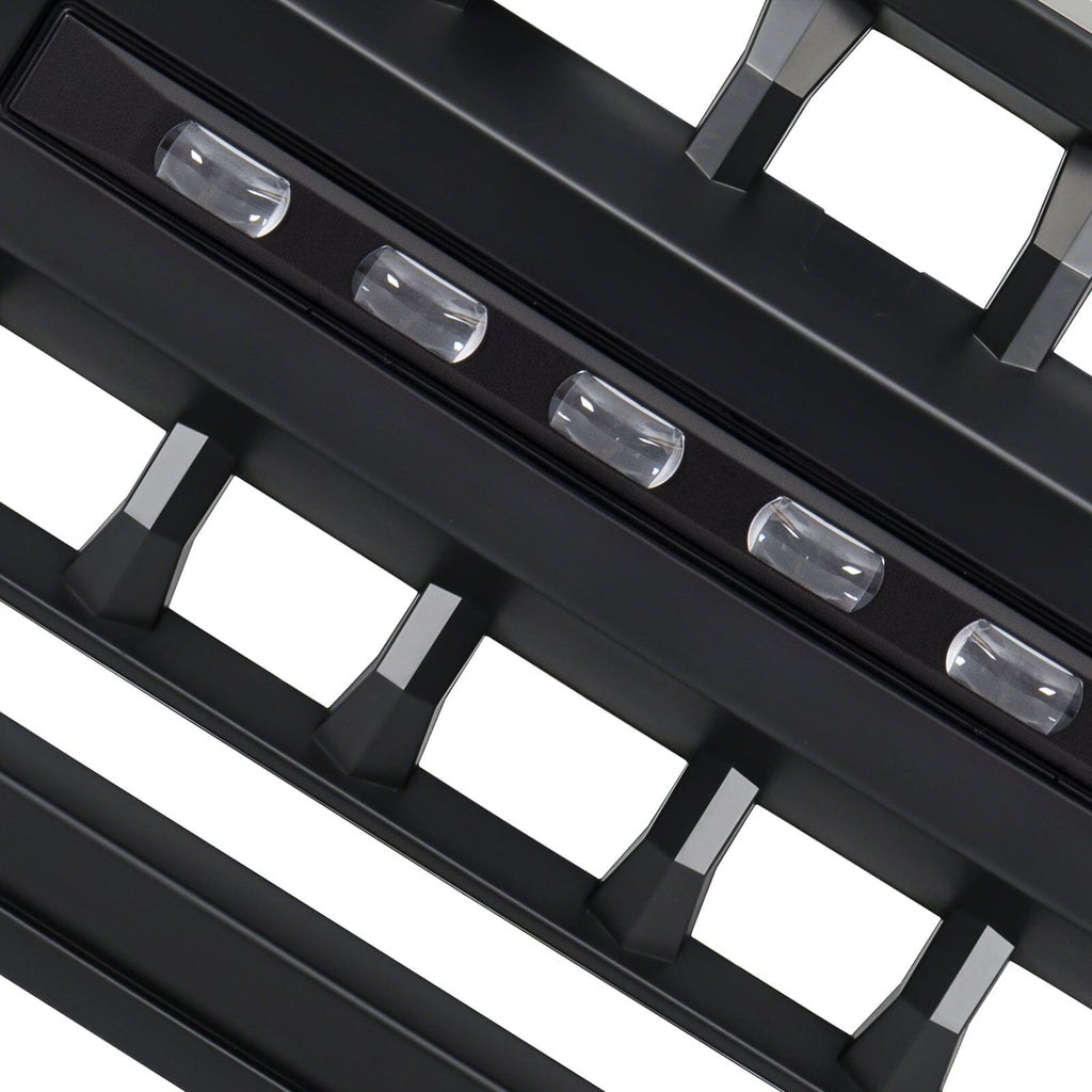 American Mod Grille, Armor, With Light Cutouts, Matte Black, ABS Plastic, With Camera Bracket/ Off-Road Light Bar – AMJPCA00124