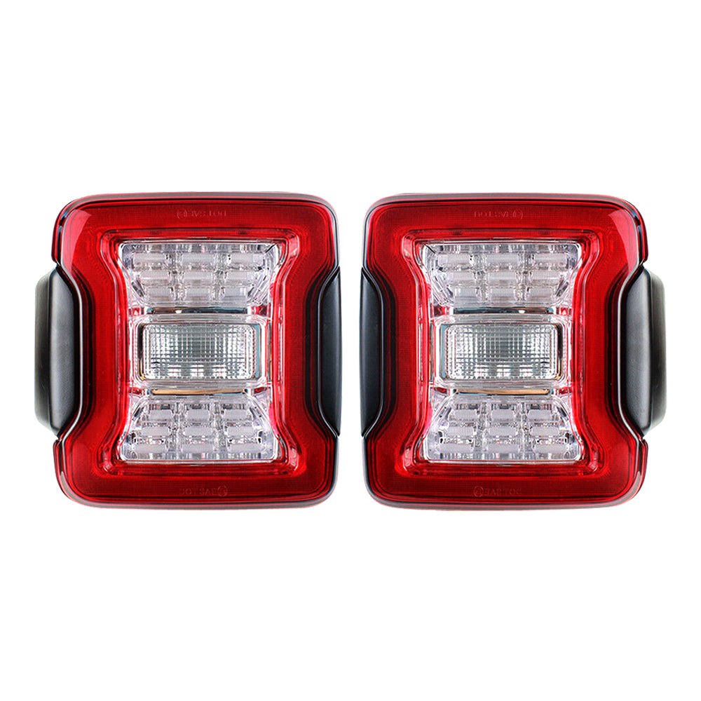 American Mod Tail Light Assembly, LED, Clear/ Red Polycarbonate Lens, ABS Plastic Chrome Housing – AMJPCA03302