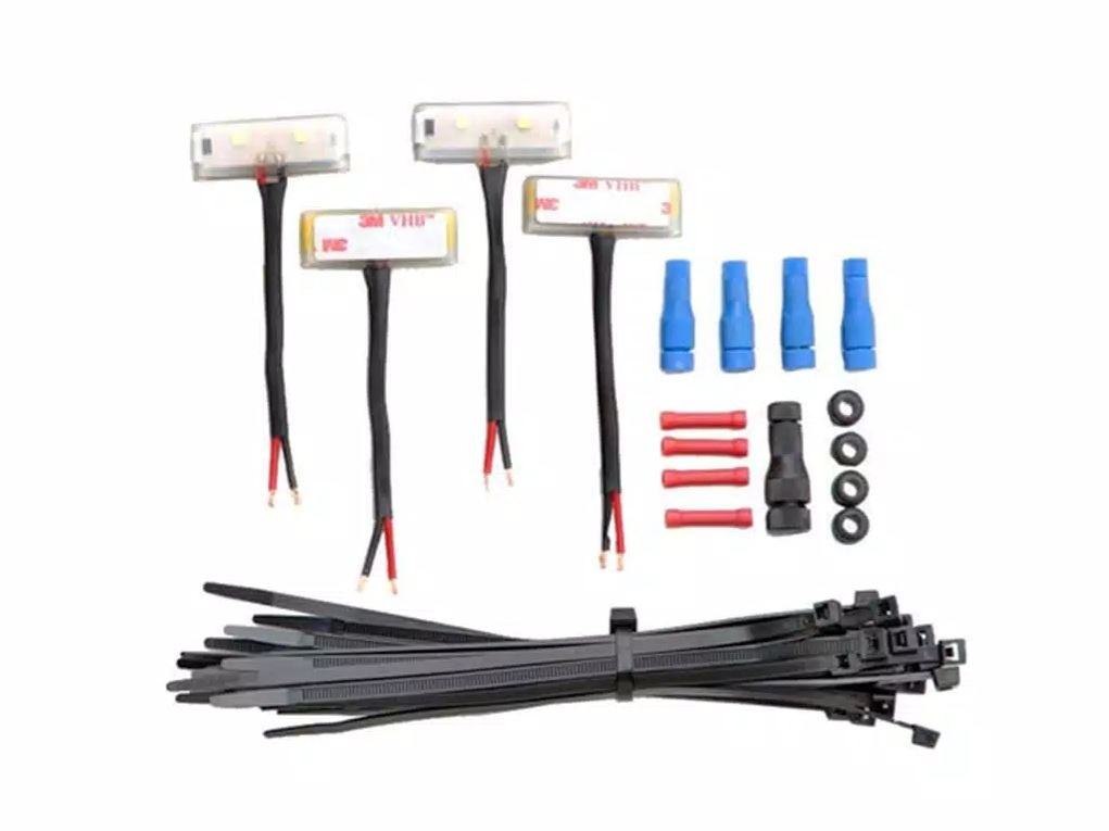 Amp Research Running Board Light Kit, Powerstep™, LED, Clear, Light Kit Only, With 4 Lights/ Grommets/ Connectors/ Cable Ties – 75144-01A