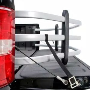 Amp Research Bed Extender, Bedxtender HD Sport, Basket Type Classic V-Shape, Extends Bed Up to 24 Inches, Bed Mount, Silver, Aluminum – 74802-00A