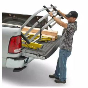 Amp Research Bed Extender, Bedxtender HD Max, Basket Type Classic U-Shape, Extends Bed Up to 24 Inches, Bed Mount, Silver, Aluminum – 74813-00A