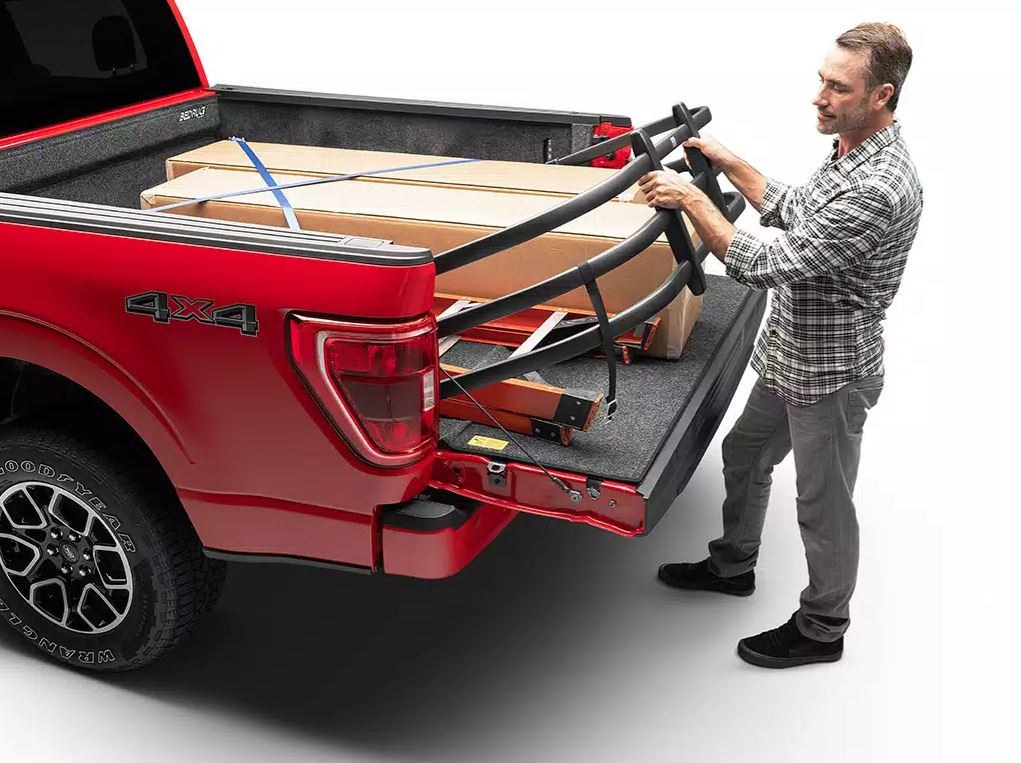 Amp Research Bed Extender, Bedxtender HD Max, Basket Type Classic U-Shape, Extends Bed Up to 24 Inches, Bed Mount, Powder Coated Black – 74817-01A