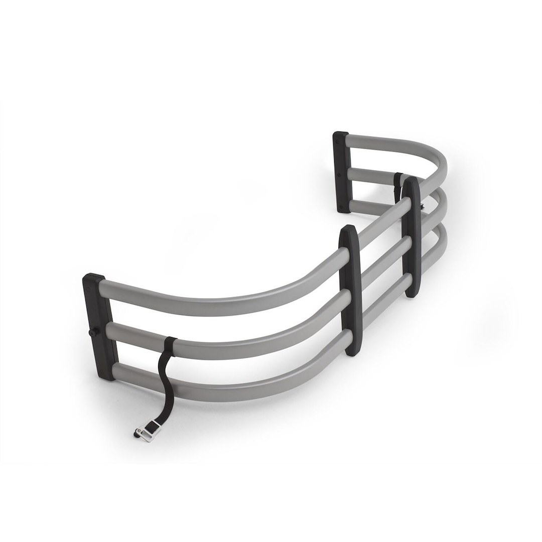 Amp Research Bed Extender, Bedxtender HD Max, U-Shape, Extends Bed Up to 24 Inches, Bed Mount, Powder-Coated Silver, Aluminum – 74840-00A