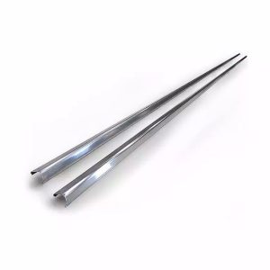 Amp Research Running Board Trim, 79 Inch Length, Set of 2, Polished, Stainless Steel – 75149-01A