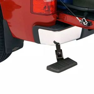Amp Research Truck Step, Bedstep ™, Bed Frame Mounted/ Driver Side, Single, Flat Step, 300 Pound Weight Capacity, Retractable – 75314-01A