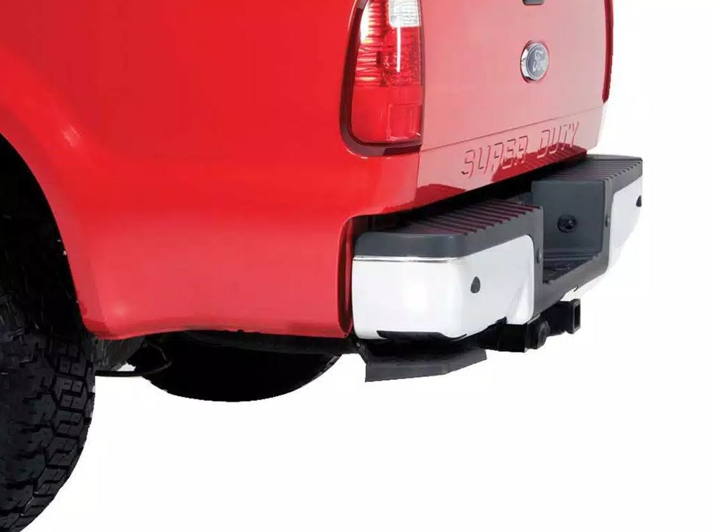 Amp Research Truck Step, Bedstep ™, Rear Frame Mounted, Single, Flat Step, 300 Pound Weight Capacity, Retractable, Powder Coated, Black – 75327-01A
