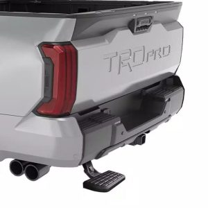 Amp Research Truck Step, Bedstep ™, Rear Bumper Frame Mount, Single, Flat Step, 300 Pound Weight Capacity, Retractable, Flip Down, Black – 75329-01A