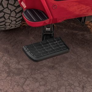Amp Research Truck Step, Bedstep ™, Bed Frame Mounted/ Driver Side, Single, Flat Step, 300 Pound Weight Capacity, Retractable – 75330-01A