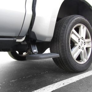 Amp Research Truck Step, Bedstep 2 ™, Side Mounted, Single, Flat Step, 300 Pound Weight Capacity, Retractable, Powder Coated, Black – 75405-01A