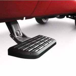 Amp Research Truck Step, Bedstep 2 ™, Side Mounted, Single, Flat Step, 300 Pound Weight Capacity, Retractable, Powder Coated, Black – 75410-01A