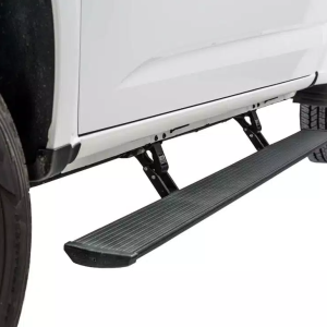 Amp Research Running Board, Powerstep™, Textured Powder Coated, Black, Die Cast Aluminum, With LED Light System, Rocker Panel Mount – 76153-01A