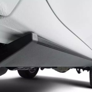 Amp Research Running Board, Powerstep™, Textured Powder Coated, Black, Die Cast Aluminum, With LED Light System, Rocker Panel Mount – 76235-01A