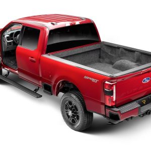 Amp Research Running Board, Powerstep™, Textured Powder Coated, Black, Die Cast Aluminum, With LED Light System, Rocker Panel Mount – 76242-01A
