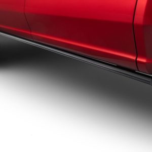 Amp Research Running Board, Powerstep™, Textured Powder Coated, Black, Die Cast Aluminum, With LED Light System, Rocker Panel Mount – 76242-01A