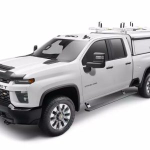 Amp Research Running Board, Powerstep™, Textured Powder Coated, Black, Die Cast Aluminum, With LED Light System, Rocker Panel Mount – 76337-01A