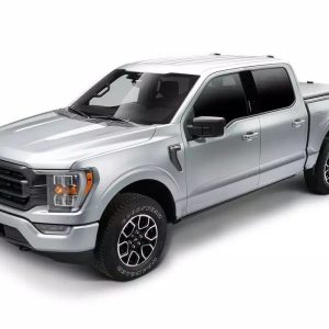 Amp Research Running Board, Powerstep™, Textured Powder Coated, Black, Die Cast Aluminum, With LED Light System, Rocker Panel Mount – 76364-01A