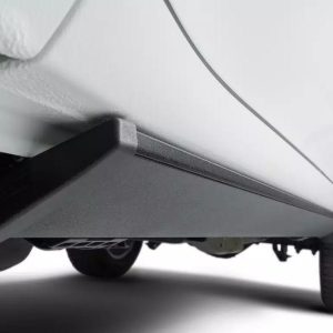 Amp Research Running Board, Powerstep™, Textured Powder Coated, Black, Die Cast Aluminum, With LED Light System, Rocker Panel Mount – 76364-01A