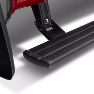 Amp Research Running Board, Powerstep™ Smart Series, Textured, Black, Aluminum, With LED Light System, Rocker Panel Mount – 86127-01A