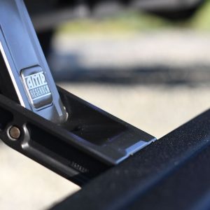 Amp Research Running Board, Powerstep Smart Series, Textured, Black, Die Cast Aluminum, With LED Light System, Rocker Panel Mount – 86135-01A