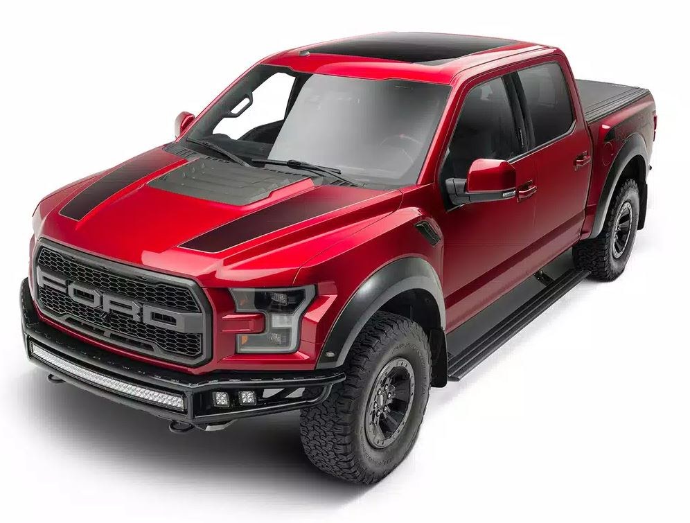 Amp Research Running Board, Powerstep Smart Series, Textured, Black, Aluminum, With LED Light System, Rocker Panel Mount – 86147-01A