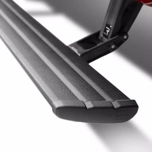 Amp Research Running Board, Powerstep™ Smart Series, Textured, Black, Die Cast Aluminum, With LED Light System, Rocker Panel Mount – 86252-01A