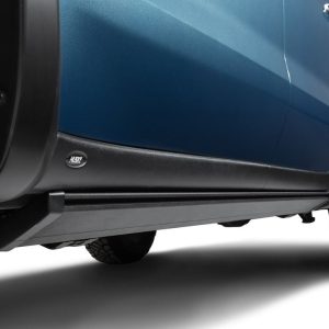 Amp Research Running Board, Powerstep™ Smart Series, Textured, Black, Die Cast Aluminum, With LED Light System, Rocker Panel Mount – 86255-01A