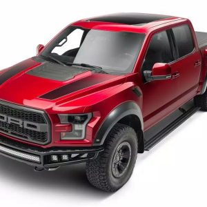 Amp Research Running Board, Powerstep™ Smart Series, Textured Powder Coated, Black, Die Cast Aluminum, With LED Light System – 86338-01A
